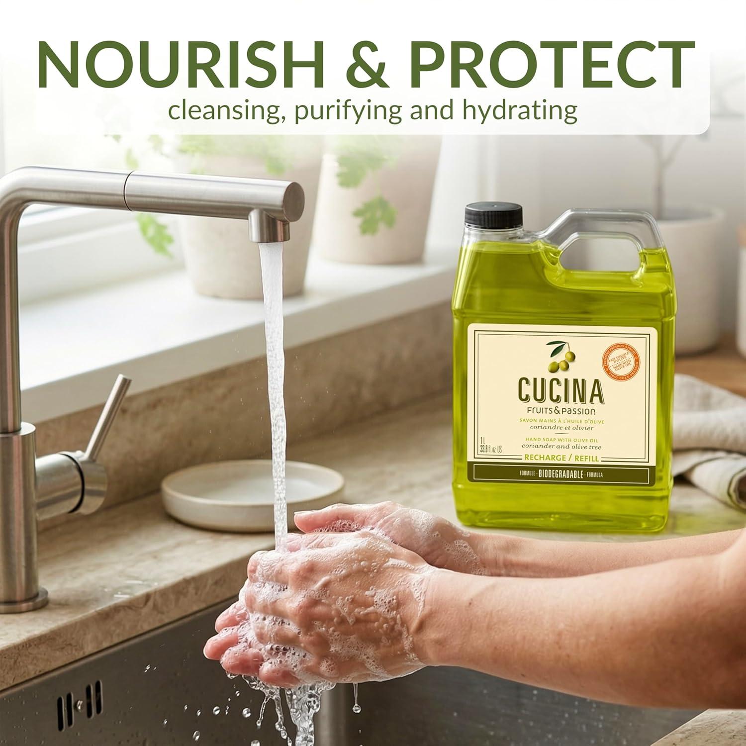image:imageCucina Coriander and Olive Tree 338 oz Purifying Hand Wash Refill