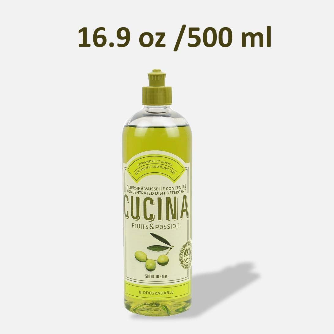 image:imageCucina Fruits amp Passion Concentrated Dish Soap Coriander amp Olive Tree Olive Oil Enriched Liquid Dishwashing Detergent Vegan amp Biodegradable Formula Refillable Recyclable Bottle169 fl oz 500 ml