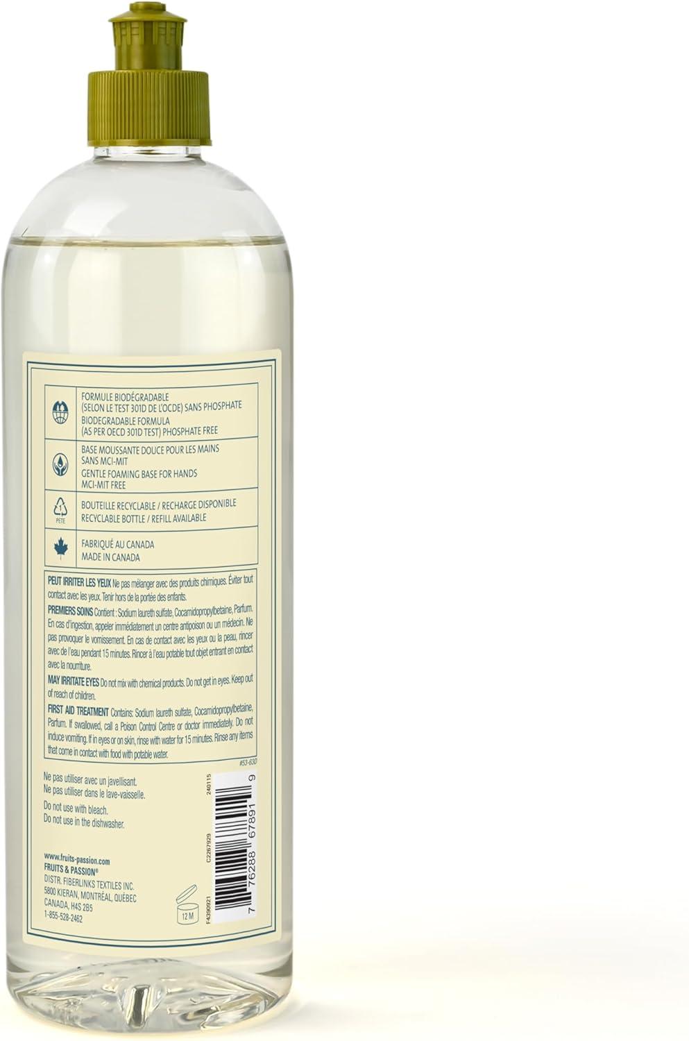 image:imageCucina Fruits amp Passion Concentrated Dish Soap Sea Salt amp Amalfi Lemon Gentle Liquid Dishwashing Detergent with Olive Oil Biodegradable Vegan Formula Refillable Recyclable Bottle 169 fl oz