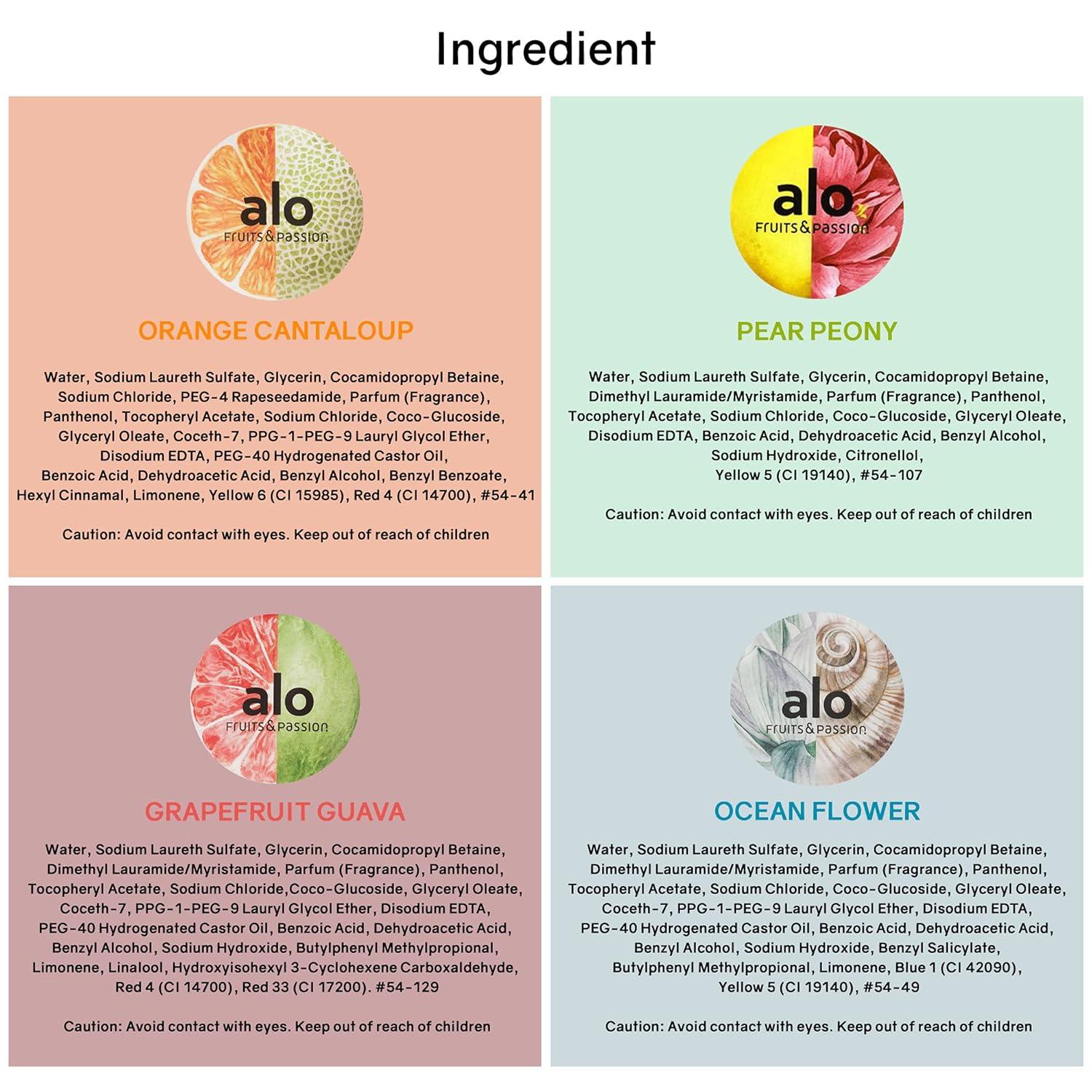 image:imageFruits amp Passion ALO Grapefruit Guava Shower Gel Body Wash 2Pack Moisturizing Coconut Oil Formula Natural Vegan CrueltyFree Hydrating Soap for Men Women amp Sensitive Healthy Skin 135 oz