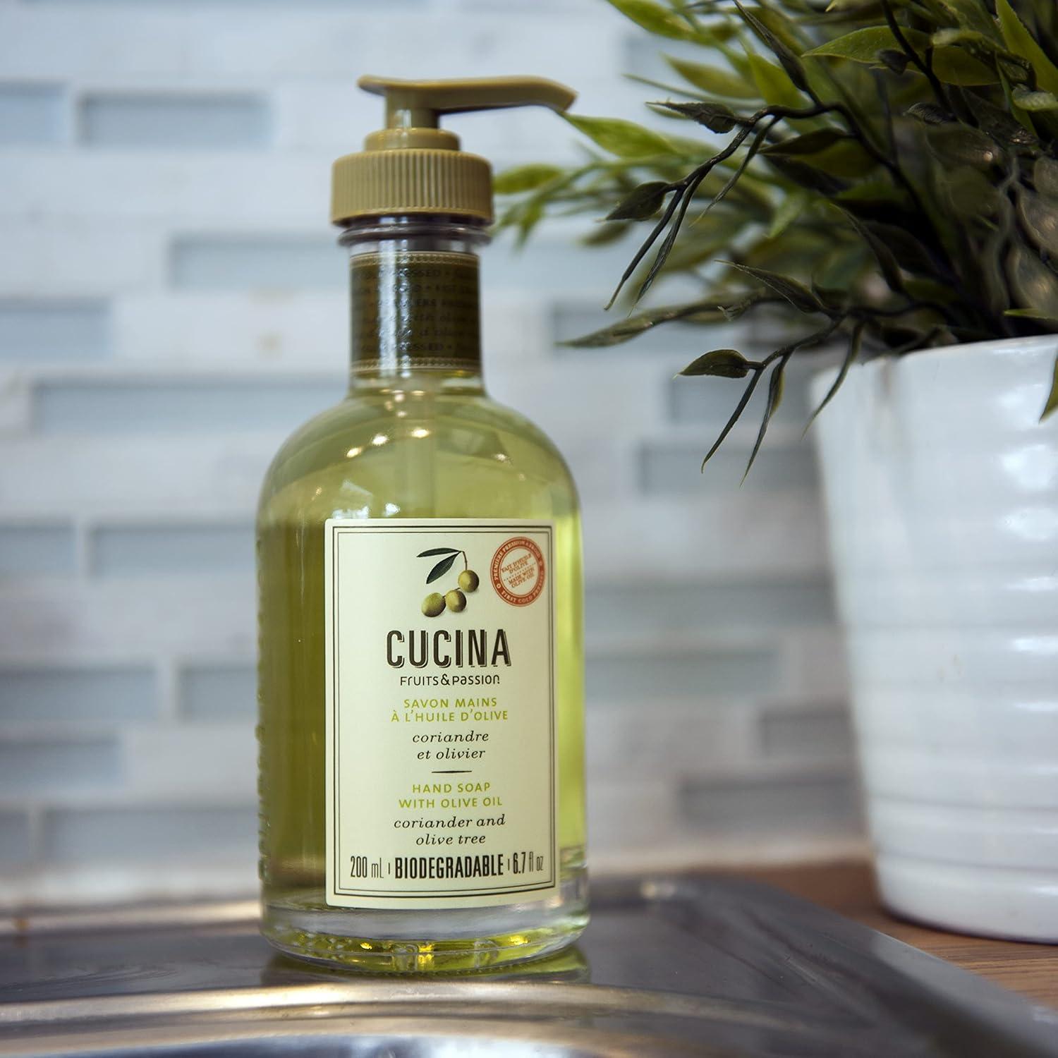 image:imageFruits amp Passion Cucina Coriander amp Olive Tree Hand Soap 676 fl oz Luxury Scented Kitchen Liquid Hand Soap Vegan Natural Moisturizing Hand Wash in Premium Glass Hand Soap Dispenser