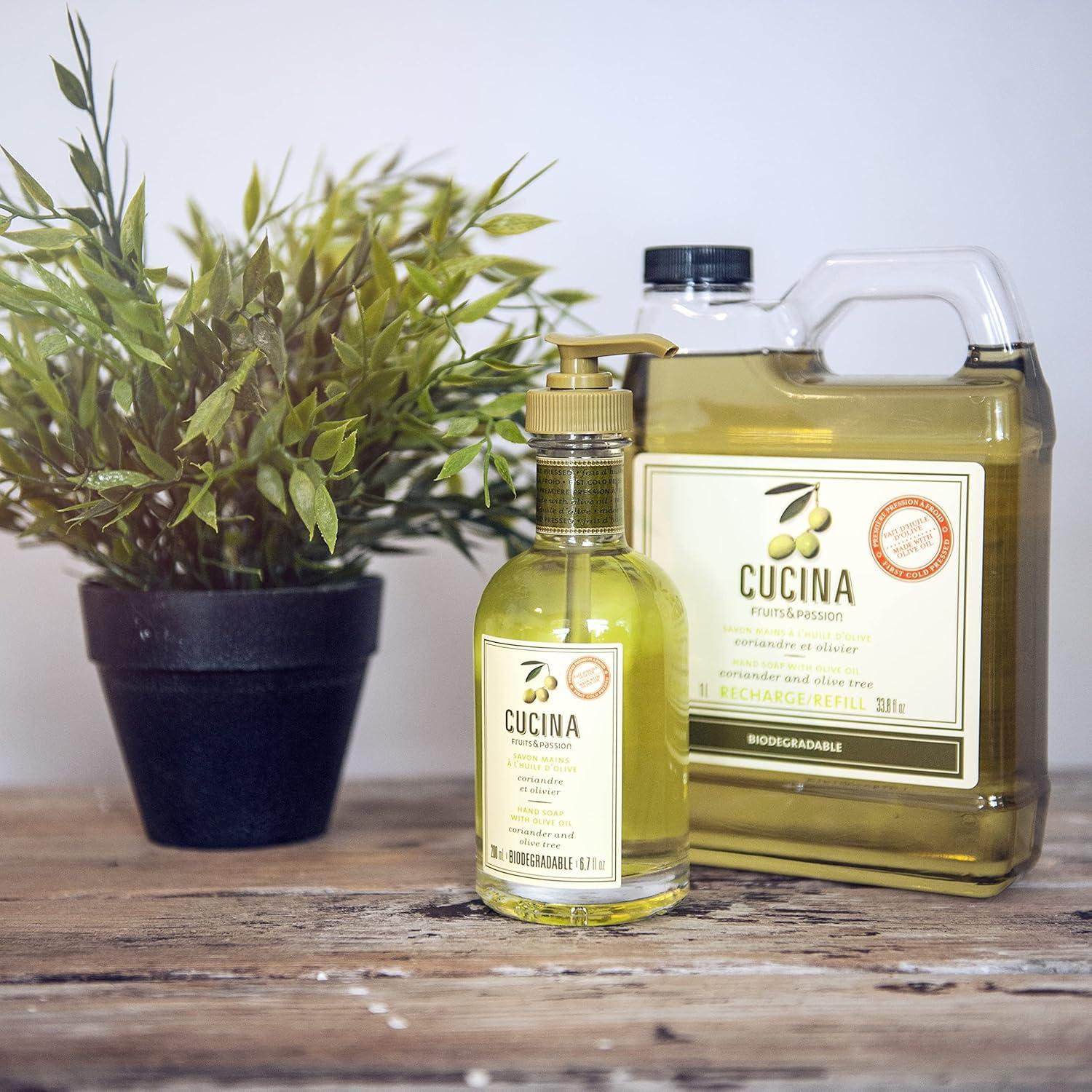 image:imageFruits amp Passion Cucina Coriander amp Olive Tree Hand Soap 676 fl oz Luxury Scented Kitchen Liquid Hand Soap Vegan Natural Moisturizing Hand Wash in Premium Glass Hand Soap Dispenser