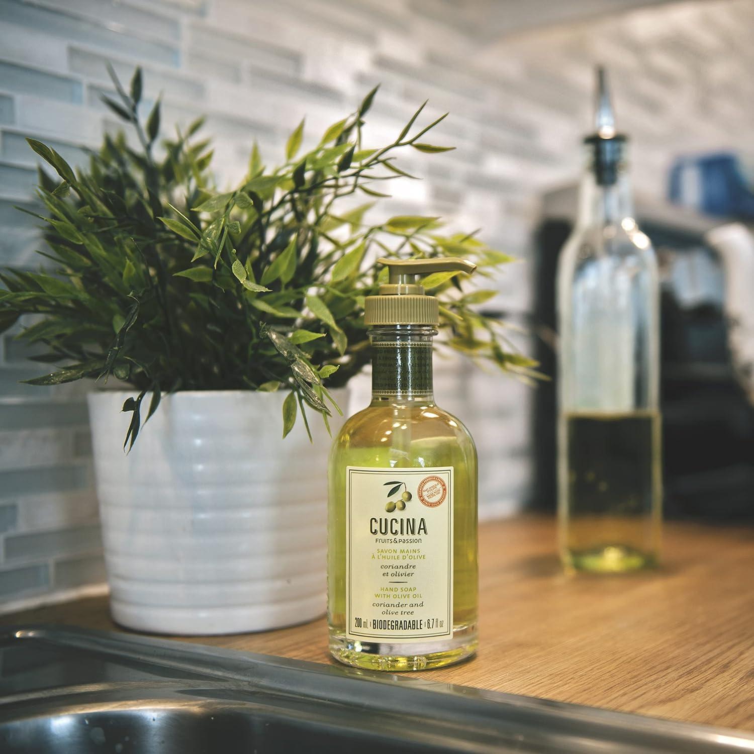 image:imageFruits amp Passion Cucina Coriander amp Olive Tree Hand Soap 676 fl oz Luxury Scented Kitchen Liquid Hand Soap Vegan Natural Moisturizing Hand Wash in Premium Glass Hand Soap Dispenser