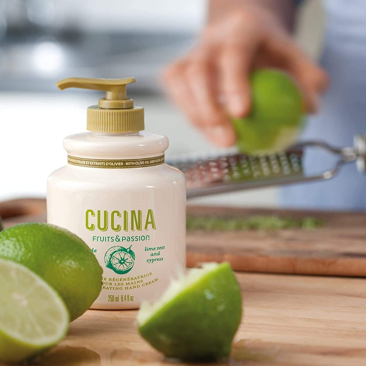 image:imageFruits amp Passion Cucina Hand Care Duo Gift Set Sea Salt amp Amalfi Lemon Hand Soap amp Regenerating Hand Cream with Olive Oil Kitchen Sink Set with Metal Holder 67 fl oz 51 fl oz