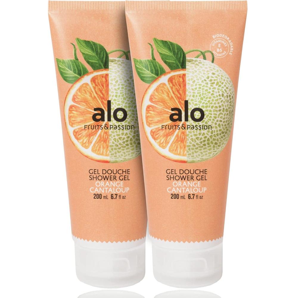 image:imageFRUITS amp PASSION SHOWER GEL ORANGE CANTALOUPE 200ML 2 pcs Bundle Shower Gel with vitamin E and Antioxidant product biodegradable formula 200ML 676 Fl Oz by ALO