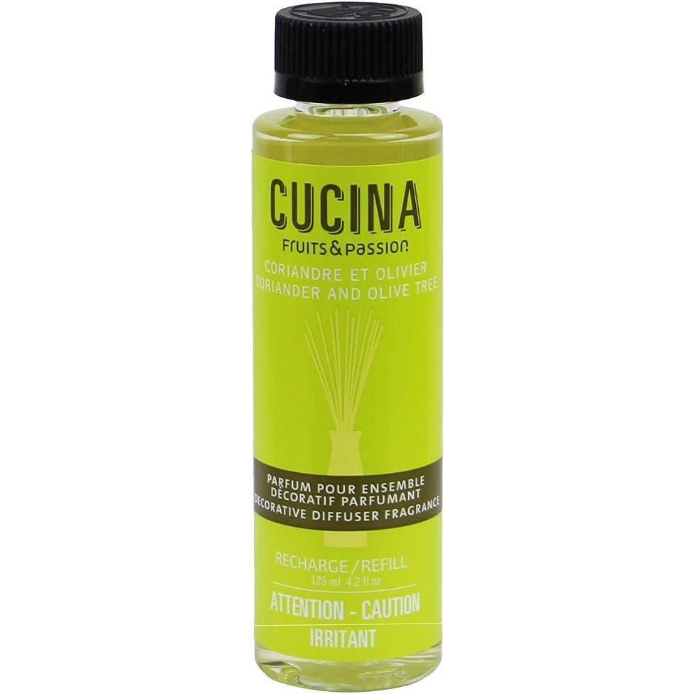 image:imageFruits amp Passion Cucina Diffuser Refill Coriander amp Olive Tree Liquid Home Fragrance Refill for Decorative Diffuser Set 68 Weeks Continuous Scent Aromatic amp Woodsy 42 fl oz 125 ml