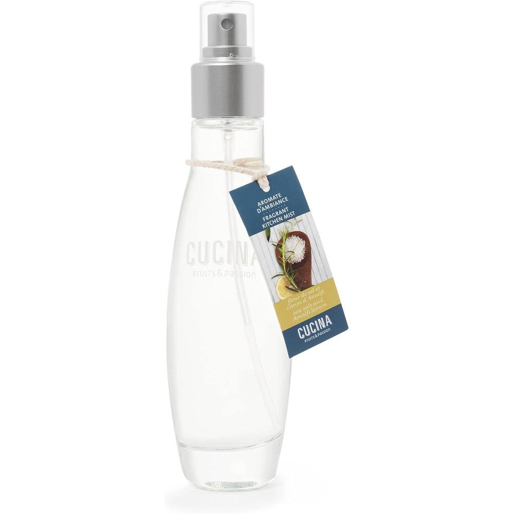 image:imageFruits amp Passion Cucina Fragrant Kitchen Mist Sea Salt amp Amalfi Lemon Home amp Kitchen Air Freshener Spray in Decorative Glass Bottle Clean Citrus amp Mineral Scent 33 fl oz 100 ml