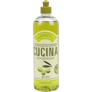 Cucina Fruits & Passion Concentrated Dish Soap, Coriander & Olive Tree, Olive Oil Enriched Liquid Dishwashing Detergent, Vegan & Biodegradable Formula, Refillable Recyclable Bottle,16.9 fl oz (500 ml)